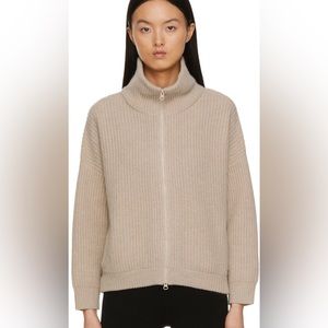 Lisa Yang Beige Melaka Cardigan, 100% Cashmere, Size 0